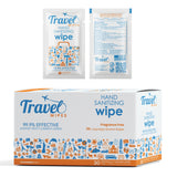 HAND SANITIZING TRAVEL WIPES - Individually Packed Premium Hand Sanitizing Wipes for Travel, Home, Office, School, etc. with Moisturizer - Manufactured in USA (Fragrance Free 30ct Box)