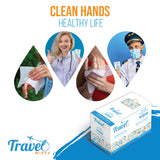 HAND SANITIZING TRAVEL WIPES - Individually Packed Premium Hand Sanitizing Wipes for Travel, Home, Office, School, etc. with Fresh Citrus Fragrance and Moisturizer - Made in USA (Fresh Citrus 30ct Box)
