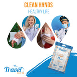 Hand Sanitizing Travel Wipes – 75% Travel Size Alcohol Wipes, (10x20ct Packs, 200ct) - Large Wipes, Fresh Citrus Scent, Moisturizing - Travel, Home, Office, Daily Use for Car, Bag, Purse, Airplane