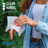 Hand Sanitizing Travel Wipes – 75% Travel Size Alcohol Wipes, (10x20ct Packs, 200ct) - Large Wipes, Fresh Citrus Scent, Moisturizing - Travel, Home, Office, Daily Use for Car, Bag, Purse, Airplane