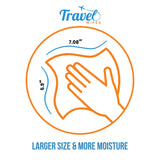 Hand Sanitizing Travel Wipes – 75% Travel Size Alcohol Wipes, (10x20ct Packs, 200ct) - Large Wipes, Fresh Citrus Scent, Moisturizing - Travel, Home, Office, Daily Use for Car, Bag, Purse, Airplane