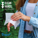 HAND SANITIZING TRAVEL WIPES - Individually Packed Premium Hand Sanitizing Wipes for Travel, Home, Office, School, etc. with Moisturizer - Manufactured in USA (Fragrance Free 30ct Box)