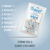 HAND SANITIZING TRAVEL WIPES - Individually Packed Premium Hand Sanitizing Wipes for Travel, Home, Office, School, etc. with Moisturizer - Manufactured in USA (Fragrance Free 30ct Box)