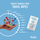 HAND SANITIZING TRAVEL WIPES - Individually Packed Premium Hand Sanitizing Wipes for Travel, Home, Office, School, etc. with Moisturizer - Manufactured in USA (Fragrance Free 30ct Box)